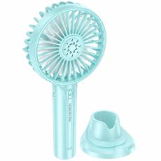 Borofone DBF01 Precious Portable Handheld Super Small Silent Fan 1200mAh 3 Airflow Speeds and Phone Desktop Stand Blue
