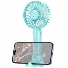 Borofone DBF01 Precious Portable Handheld Super Small Silent Fan 1200mAh 3 Airflow Speeds and Phone Desktop Stand Blue