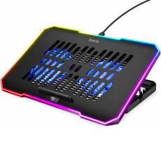 Laptop Cooler Hoco. DH19 Cool RGB with 2x1200Rpm Fan and Phone Stand for Laptop up to 17"