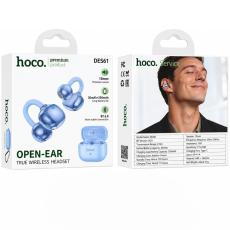 Wireless Hands Free Open-Ear Hoco. DES61 Cool TWS v6.0 250mAh 6h Talk Time Blue with Blue Silicon Sleeve
