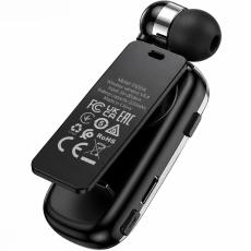 Bluetooth Hands Free Hoco. DES54 String Lavalier v5.4 70mAh 10hr Talk Time with Retractable Cable Length 30cm Black