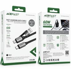Cable Acefast C13-04 USB-C  to USB-C / USB-A 3A 60W Braided Black 1.2m