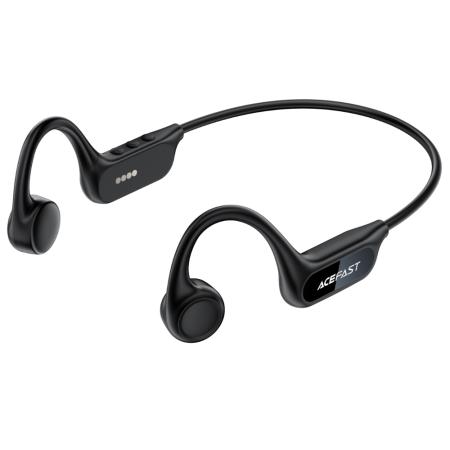 Bluetooth Hands Free Acefast N10 Neckband ENC v6.0 220mAh 12hrs Playback Time IP68 with 8GB Built-in Memory for Playback Black