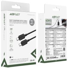 Cable Acefast C26-03 USB-C to USB-C PD60W 3A Black 1.2m