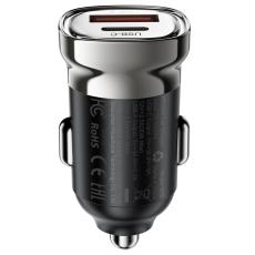 Car Charger Acefast B19 PD30W 1xUSB-A 1xUSB-C Black