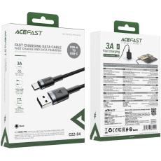Cable Acefast C22-04 USB-A to USB-C 18W 3A Braided Black 1.2m
