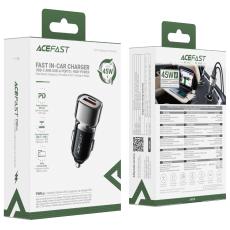 Car Charger Acefast B20 PD45W 1xUSB-A 1xUSB-C Black
