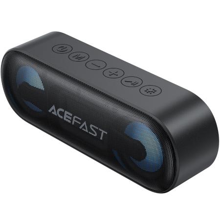 Wireless Speaker Acefast K13 v6.0 TWS ENC 16W 1800mAh AUX TF Card Playback and RGB Lighting IPX6 Black