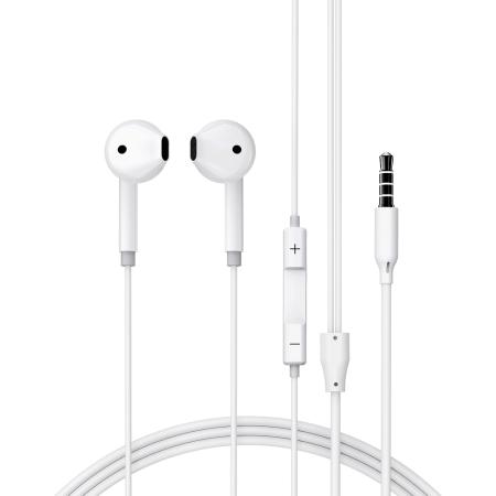 Hands Free Acefast L14 Earphones Stereo 3.5mm with Microphone White 1.2m