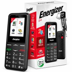 Energizer Feature E4 32MB/2GB Dual Sim 2G 1.77" Black with SOS button UK Charger EU Charger and Handsfree