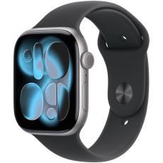 Apple Watch Series 11 5G (2025) Aluminum 46mm GPS eSIM NFC IP6X  Aluminum Case Space Grey with Black Sport Band