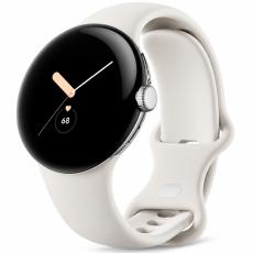 Smartwatch Google Pixel Watch LTE 1,2 " AMOLED GPS eSIM NFC IP68 Call Version Polished Silver with Chalk Sport Band