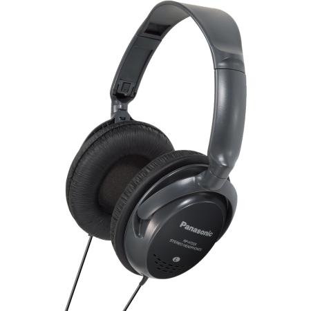 Headphones Stereo Panasonic RP-HT225 3.5mm Lightweight with 6.3mm Adapter 5m Cable Ideal for TVs, Hi-Fi and DVD Players Black