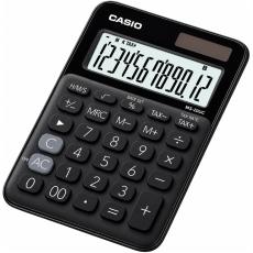 Calculator Dual 12 Digits LCD Display Casio MS-20UC-BK Black