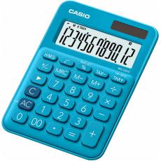 Calculator Dual 12 Digits LCD Display Casio MS-20UC-BU Blue
