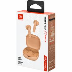 Wireless Hands Free JBL Wave Flex Earbuds with VoiceAware, up to 32 Hours Playtime, BT v5.2, IP54 Beige