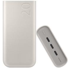 Samsung EB-P4520XUEGEU 20,000mAh Power Bank – Super Fast Charging 2.0 (45W) with 3x USB-C In/Out (Power Delivery) – Beige