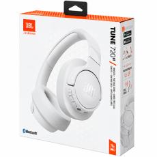Bluetooth Stereo Headphone Over Ear JBL Tune 720BT Pure Bass with Voice Aware Jack 3.5mm 76h Playtime and Quick Charge White