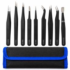 9-in-1 Metal Repair Tweezers Set for Apple iPhone / Samsung / Xiaomi