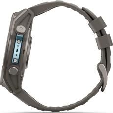 Smartwatch Garmin Fenix 9 47mm GPS 10 ATM Call Version Titanium with Pebble Grey Silicone Band