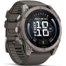 Smartwatch Garmin Fenix 9 47mm GPS 10 ATM Call Version Titanium with Pebble Grey Silicone Band