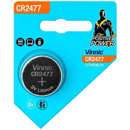 Buttoncell Vinnic CR2477 3V with Perferated Packaging Pcs. 1