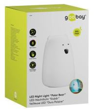 GOOBAY LED φωτιστικό νυκτός πολική αρκούδα 61647, RGB, επαναφορτιζόμενο, λευκό