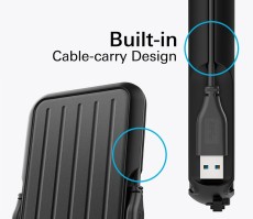 SILICON POWER εξωτερικός HDD Armor A66, 1TB, USB 3.2, μαύρος