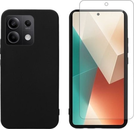 Vivid Set Matte Case Black + Tempered Glass Redmi Note 13 5G