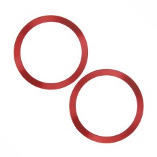 Metal Ring (2 in set) red