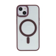 Satin Clear Mag case for iPhone 14 6,1" purple