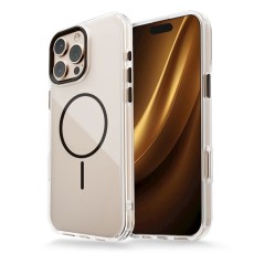 Clear Thin Mag case for iPhone 17 Pro Max 6,9" black