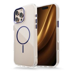 Clear Thin Mag case for iPhone 17 Pro Max 6,9" blue