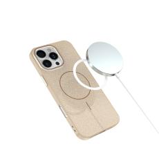 Glitter Thin Mag case for iPhone 17 6,3" brown