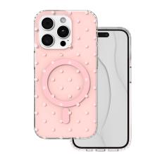 Bubble Dots Mag case for iphone 16 Pro 6,3" pink