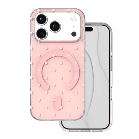 Bubble Dots Mag case for iPhone 17 Pro Max 6,9" / 18 Pro Max 6,9" pink