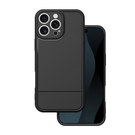 Simple Carbon case for iPhone 16 Pro 6,3" black