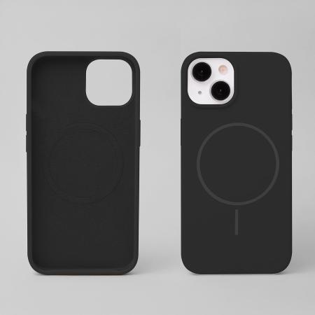 Silicone Thin Mag case for iPhone 15 6,1" black