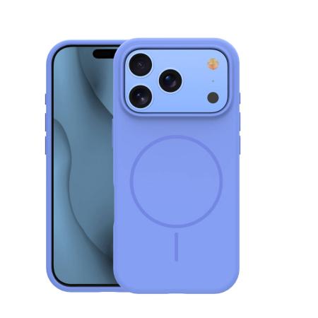 Silicone Thin Mag case for iPhone 17 Pro Max 6,9" / iPhone 18 Pro Max 6,9" sky blue